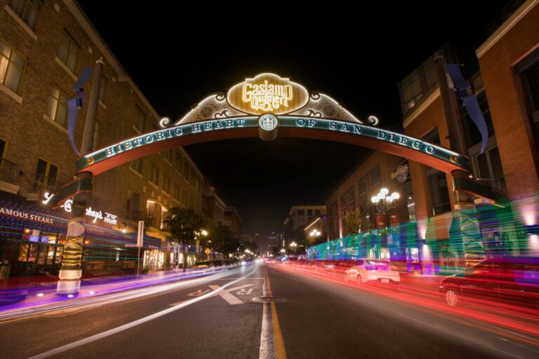 Gaslamp Quarter sign in downtown San Diego